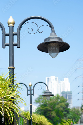 Street lamps in Goregaon, Mumbai, India photo