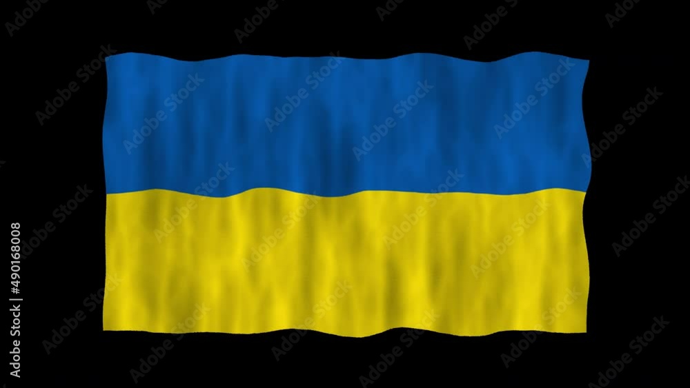 Animated Fluttering Ukraine Flag With Transparent Background Animated Fluttering Ukraine Flag With Transparent Background