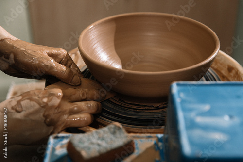 hands of pottery