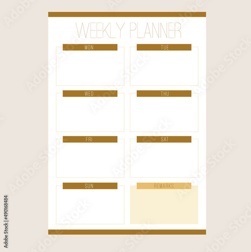 Simplistic Minimal daily planner weekly planner bullet journal