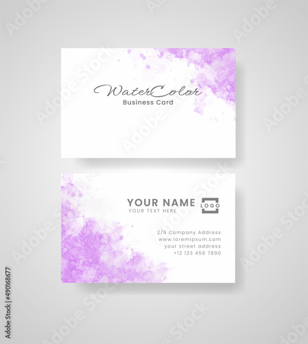 Abstract splashed watercolor business card © REZI