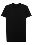 Black t-shirts isolated on white background with clipping path