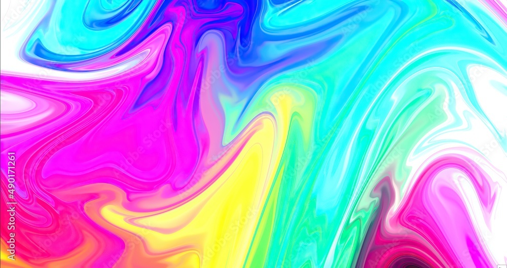 Obraz premium Colorful paint mix with gradient vivid colors