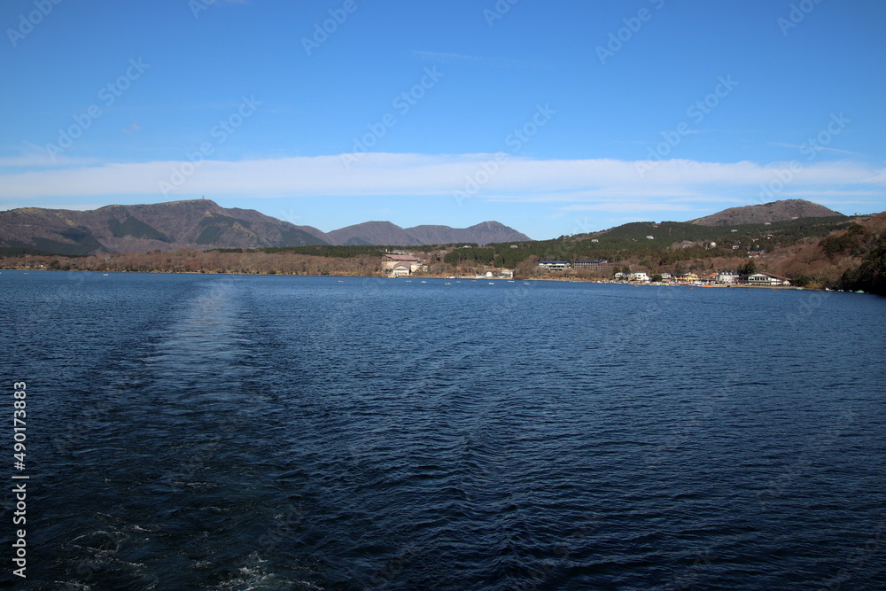 芦ノ湖の桃源台港風景 芦ノ湖の桃源台港風景