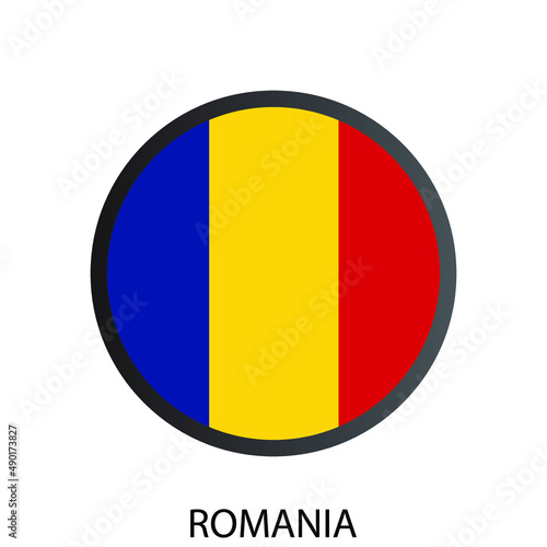 Flat round flag of Romania icon. Simple isolated button. Eps10 vector illustration. Free Download Flat round flag of Romania icon. Simple isolated button. Eps10 vector illustration. - GFXLoad