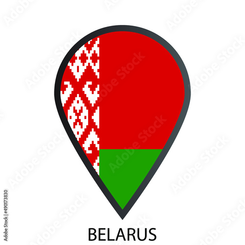 Flat location pin flag of Belarus icon. Simple isolated button. Eps10 vector illustration. Free Download Flat location pin flag of Belarus icon. Simple isolated button. Eps10 vector illustration. - GFXLoad
