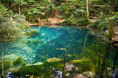 Wonderful scenery of Ochiul Beiului lake with turquoise water. Romania photo