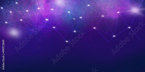 abstrack connect dots space futuristic background