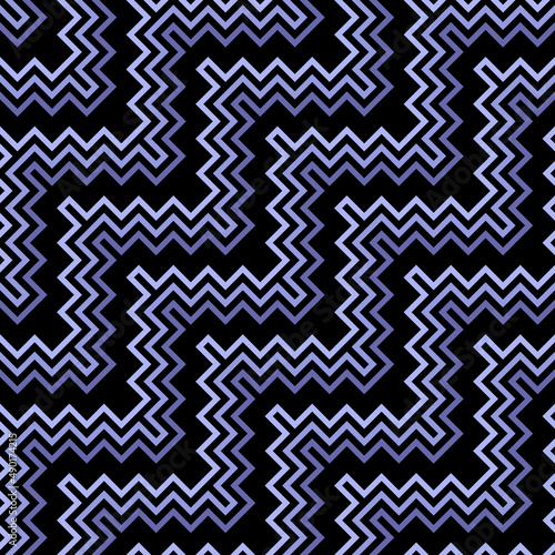 Seamless ethnic vector pattern with chevron. Modern very peri diagonal zigzag black background. graphic design, fabric, packaging paper, print