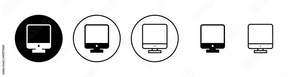 Computer icons set. computer monitor sign and symbol Computer icons set. computer monitor sign and symbol
