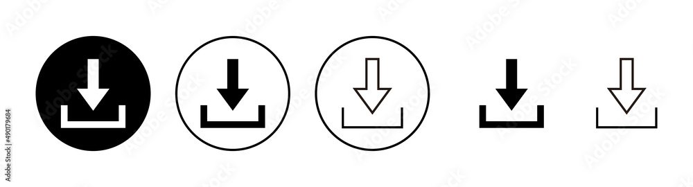 Download icons set. Download sign and symbol Download icons set. Download sign and symbol