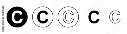 Copyright icons set. copyright sign and symbol