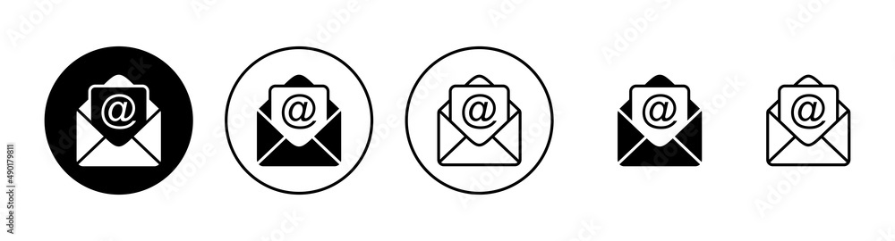 Mail icons set. email sign and symbol. E-mail icon. Envelope icon Mail icons set. email sign and symbol. E-mail icon. Envelope icon
