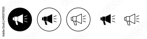 Megaphone icons set. Loudspeaker sign and symbol © avaicon