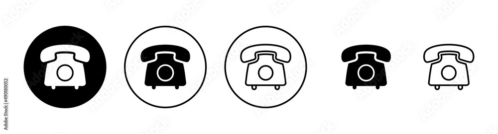 Telephone icons set. phone sign and symbol Telephone icons set. phone sign and symbol