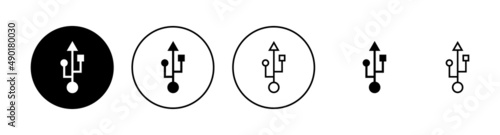 Usb icons set. Flash disk sign and symbol. flash drive sign.