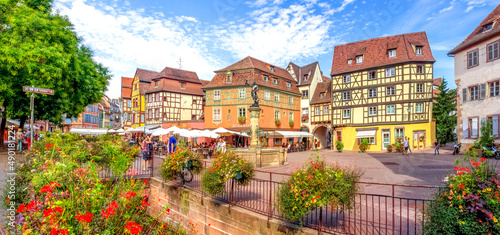 Markt in Colmar, Elsass, Fr...