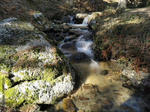 Closeup shot of a river in Cercedilla, Spain photo