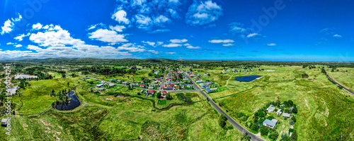 Beautiful panoramic view of the rural landscape of Emmaville town, NSW, Australia photo