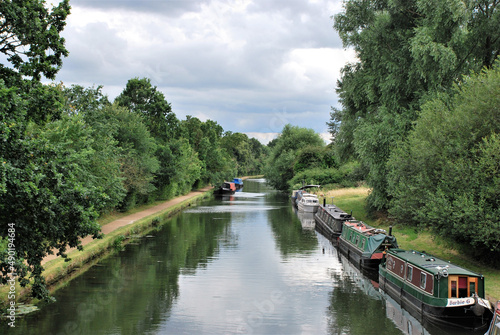 narrow boats in the canal photo