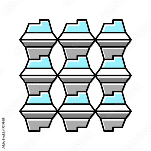 process aluminium production color icon vector illustration