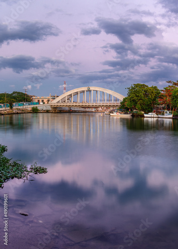 Puente Sanchez Figueras bridge at Rio San Juan in Cuba photo