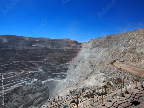 Landscape view of the Chuquicamata mine. Calama, Chile - 01.04.2019 photo