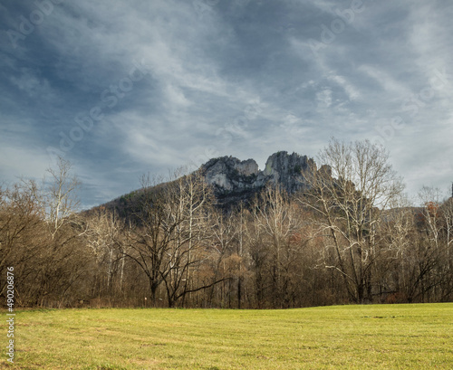 Beautiful shot of the Seneca Rock in West Virginia photo