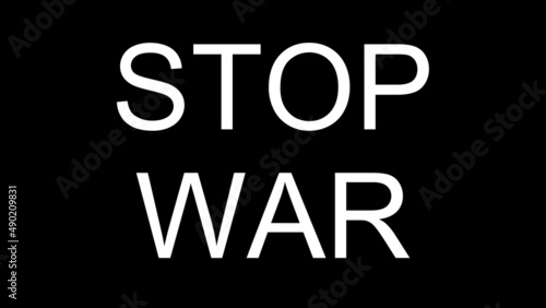STOP WAR 戦争反対 プラカード 【 反戦 の イメージ 】 