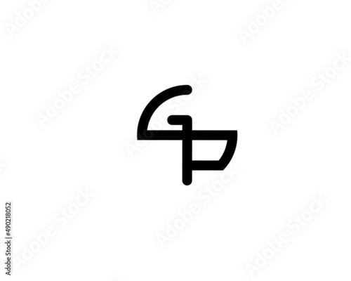 gp pg g p initial letter logo