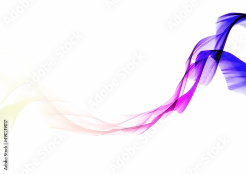 虹色の光の波が渦巻く抽象的な背景