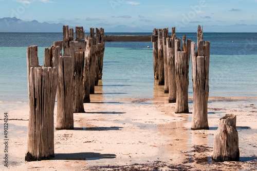 View of an Old Jetty Flinders Island Tasmania photo