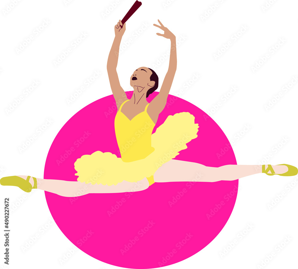 Woman Ballet Vector Illustration 3 Woman Ballet Vector Illustration 3