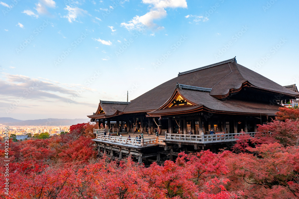 Naklejka premium [京都]紅葉の清水寺舞台の風景
