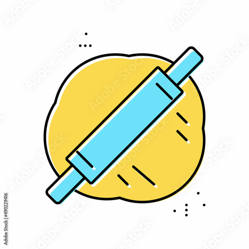 rolling dough color icon vector illustration