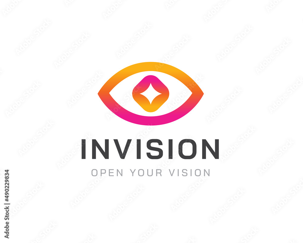 Eye vision vector logo design Eye vision vector logo design