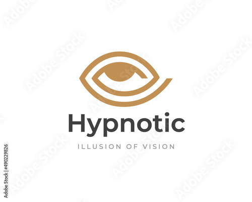 Eye hypnosis vector logo design