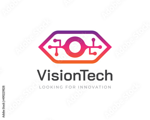 Digital eye vector logo design