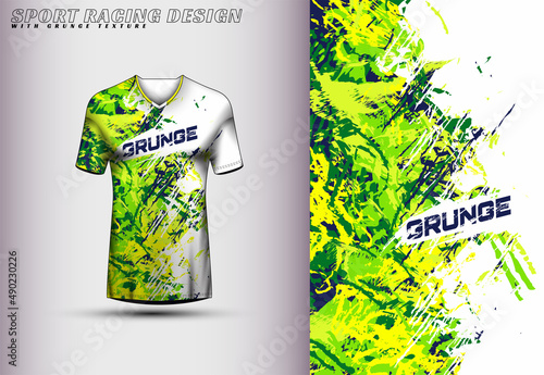 Front racing shirt design. Sports design for racing, cycling, jersey game vector .