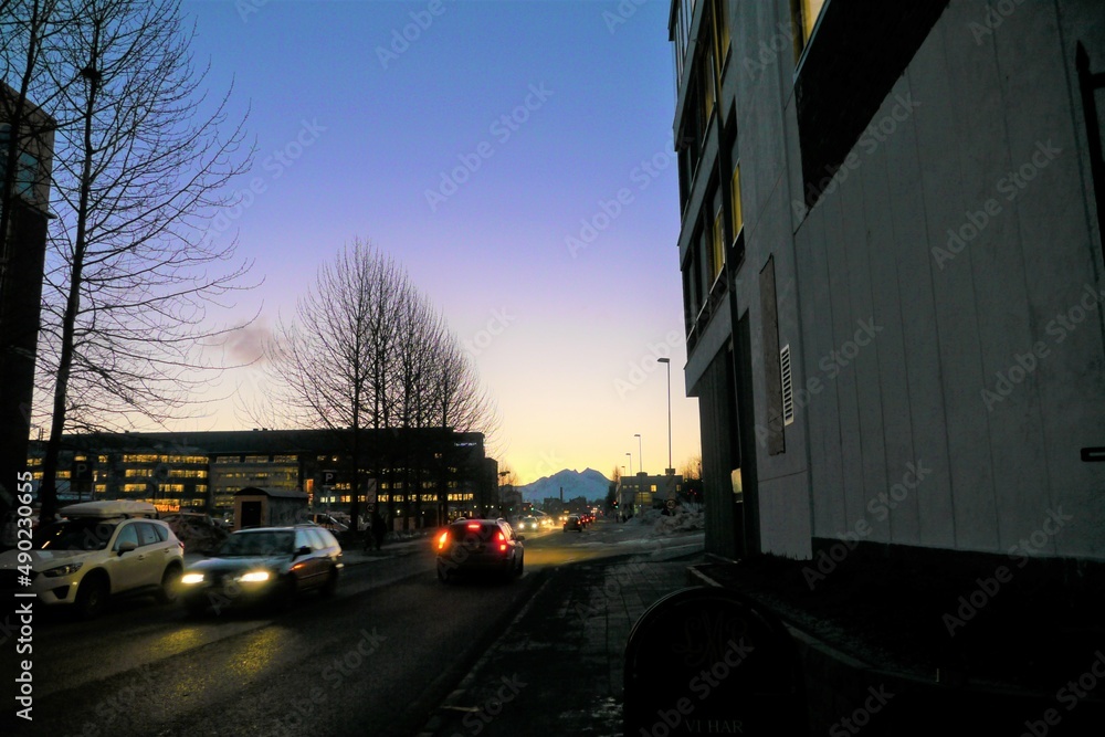 Obraz premium Tromso in Norway, a polar town