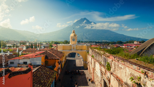 Beautiful shot of Santa Catalina Arch in Antigua, Guatemala photo