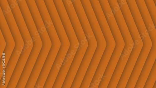 Orange lines background. To the right. Arrow. Colorful indication. Exit direction. 3D illustration photo