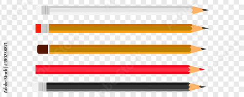 Row of pencils vector illustration