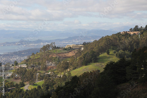 Berkeley hills overlooking the bay in California photo