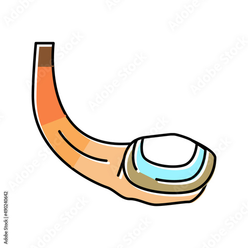 geoduck pacific clam color icon vector illustration