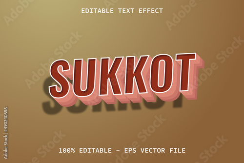 Sukkot With Vintage Style Editable Text Effect