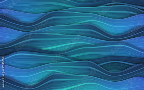 Abstract sea wave illustration background © safri