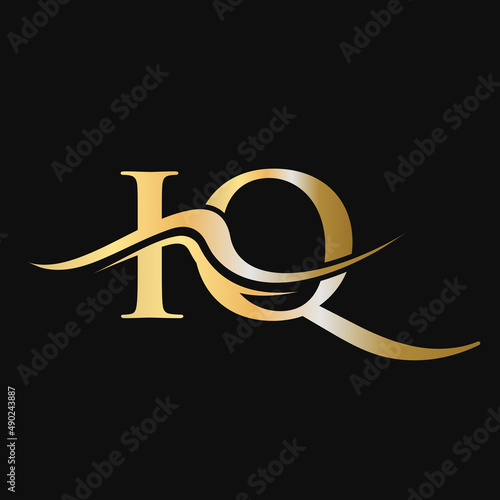 Letter IQ Logo Design. Initial IQ Logotype Template For Business And Company Logo