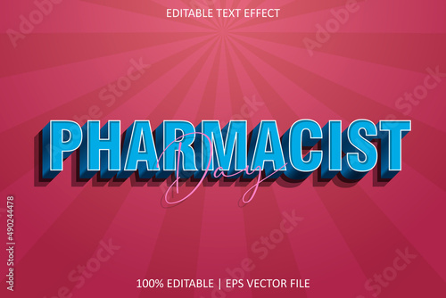 Pharmacist Day With Vintage Style Editable Text Effect