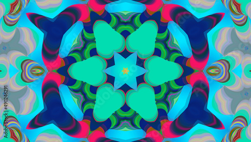 Abstract multicolored glowing background kaleidoscop